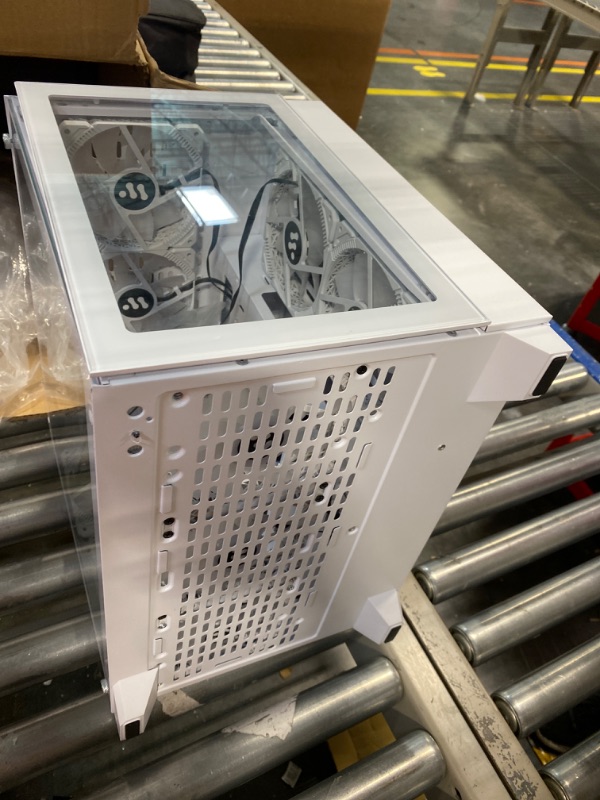 Photo 1 of KEDIERS PC Case Pre-Install 9 ARGB Fans, ATX Mid Tower Gaming Case with Opening Tempered Glass Side Panel Door Desktop Computer Case,C590 C590 white