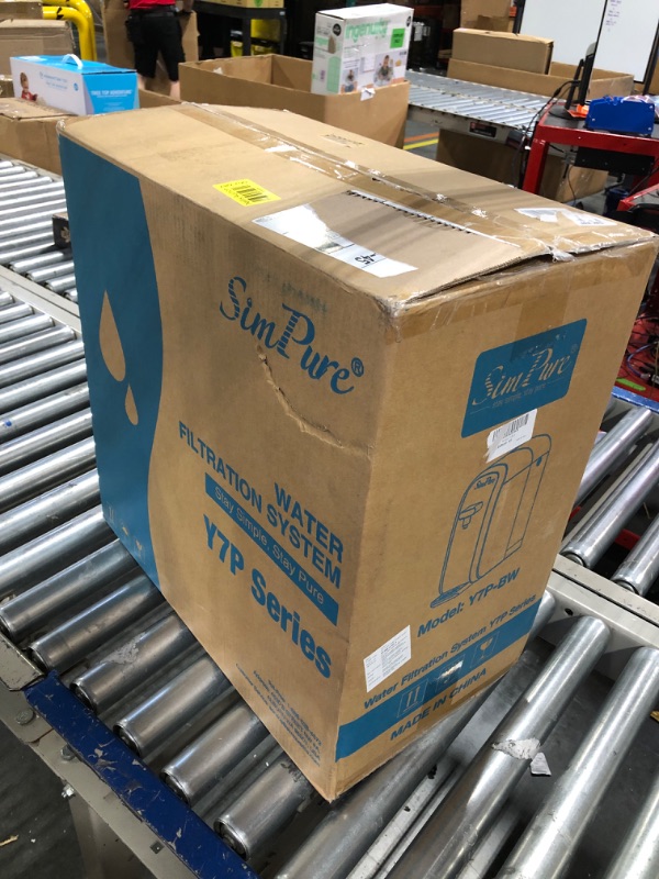 Photo 1 of SimPure Y7P-BW UV Countertop Reverse Osmosis Water Filtration Purification System, 4 Stage RO Water Filter, Bottleless Water Dispenser, 4: 1 Pure to Drain, BPA Free (No Installation Required)
