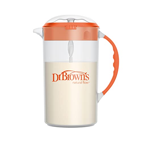 Photo 1 of Dr. Brown S Baby Formula Mixing Pitcher with Adjustable Stopper Locking Lid & No Drip Spout 32oz BPA Free Orange
