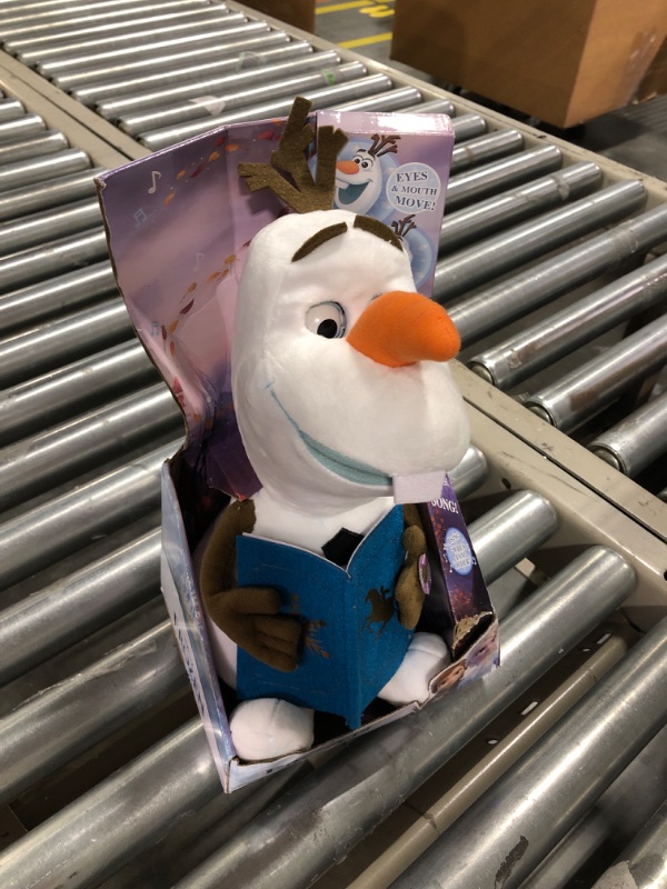 Photo 2 of Disney Frozen Story Time Olaf, 12-inch Talking, Singing Plush Toy, 3 Modes of Play, Officially Licensed Kids Toys for Ages 3 Up by Just Play