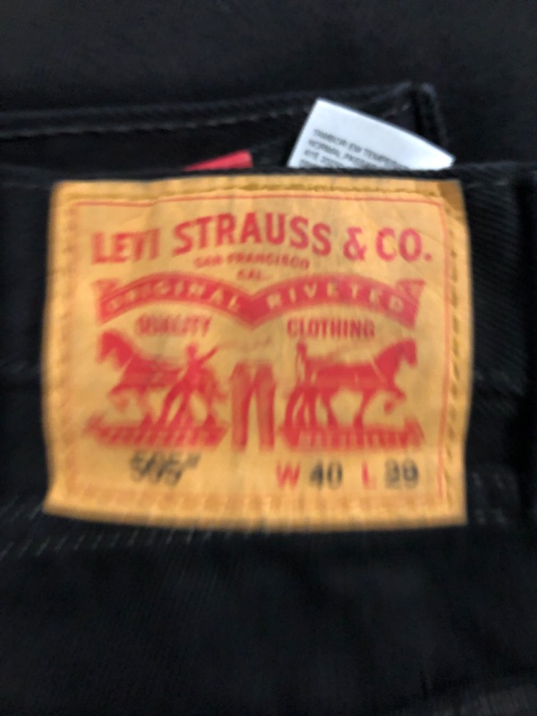 Photo 4 of Levi S Mens 505 Denim Regular Fit Straight Leg Jeans
