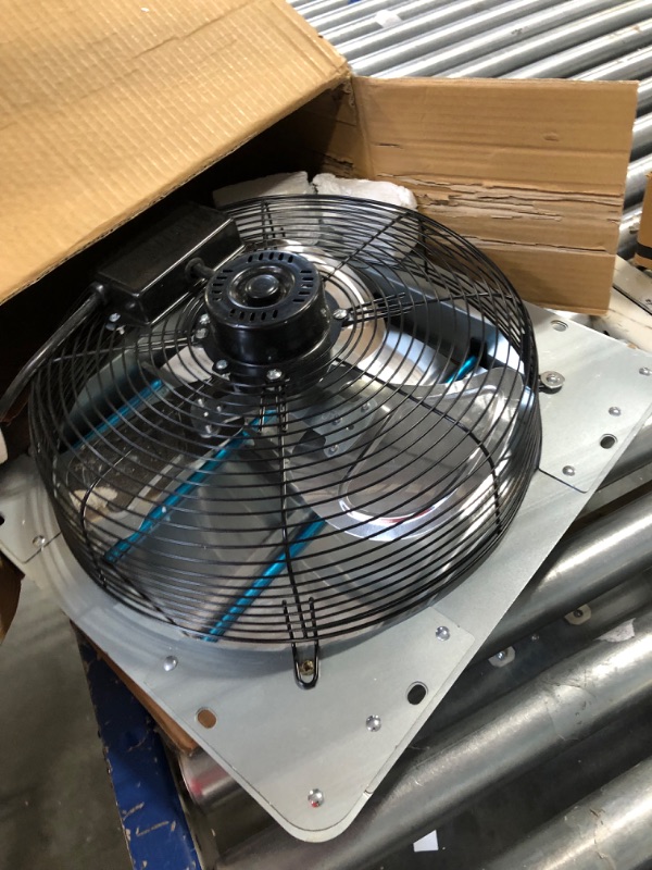 Photo 1 of 14 inch Shutter Exhaust Fan, Exhaust Fan Wall Mounted, Automatic Aluminum Shutter Suitable for Garages Basement Attic