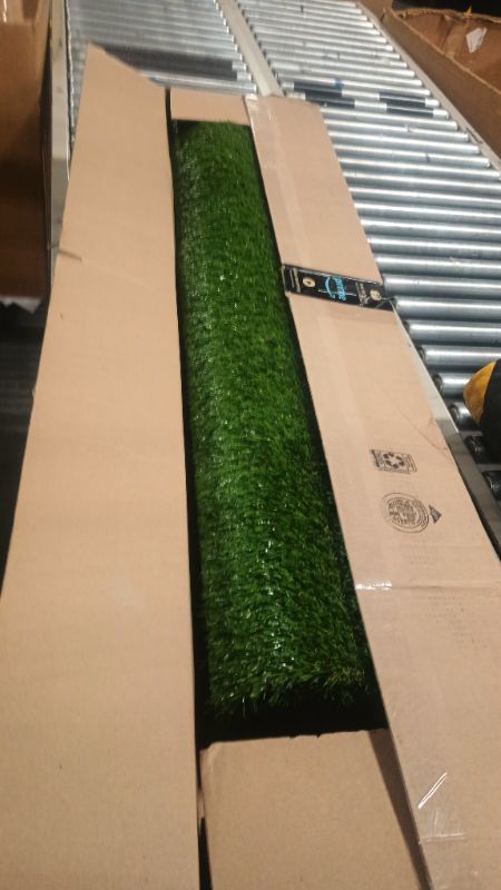 Photo 3 of ZGR Artificial Garden Grass 4 ft x 6 ft Premium Lawn Turf, Realistic Fake Grass, Synthetic Turf, Thick Pet Turf, Fake Faux Grass Rug with Drainage Holes Indoor/Outdoor Landscape Customized Available 4 ft x 6 ft = 24 Square ft