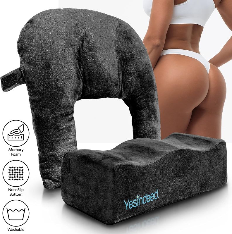 Photo 1 of YESINDEED Brazilian Butt Lift Pillow + Back Support Cushion – Dr. Approved BBL Foam Pillow with Carrying Bag for Post Surgery Recovery – Comfortable and Firm Cushions Set