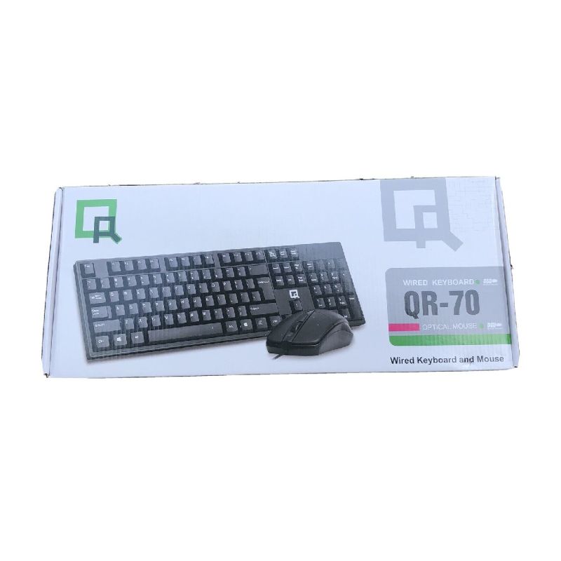 Photo 1 of QR QR-70 Wired Keyboard and Optical Mouse Bundle