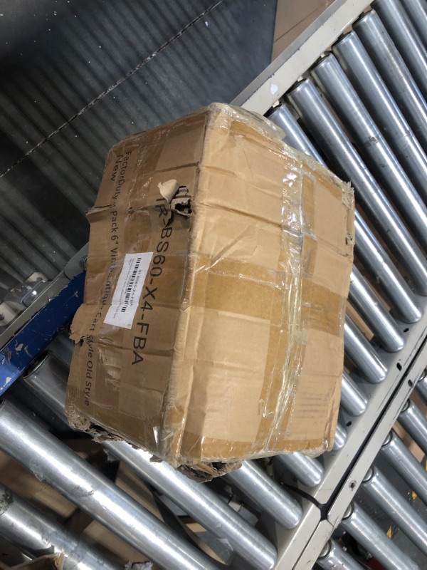 Photo 1 of FactorDuty 4 Pack 6" Vintage Caster Wheels Swivel Black Cast Iron Heavy Duty Casters Industrial 4000LB Overall Capacity Rustic Retro Antique Cart Style Old Style 6" No Brake