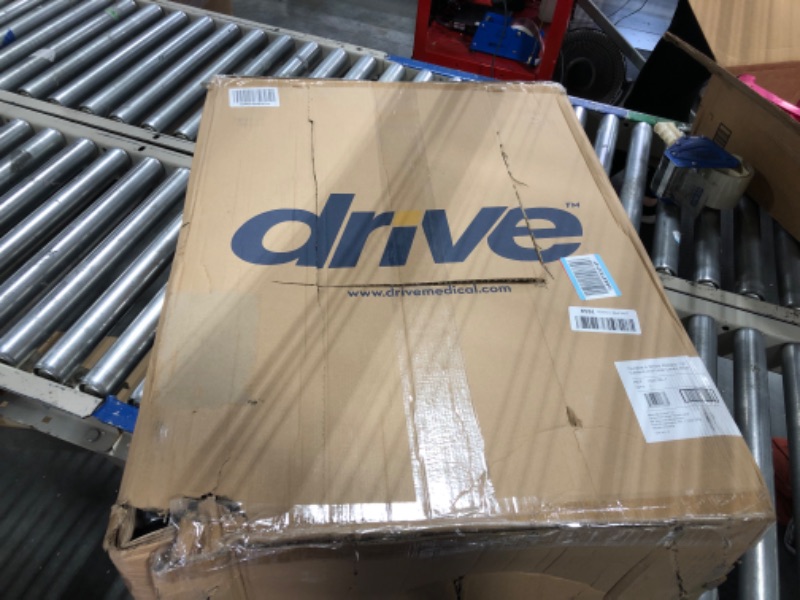 Photo 1 of Drive Medical 10257BL-1 4 Wheel Rollator Walker with Seat, Steel Rolling Walker, Height Adjustable & 10210-1 2-Button Folding Walker with Wheels, Rolling Walker, Front Wheel Walker Blue Folding+ Folding Walker