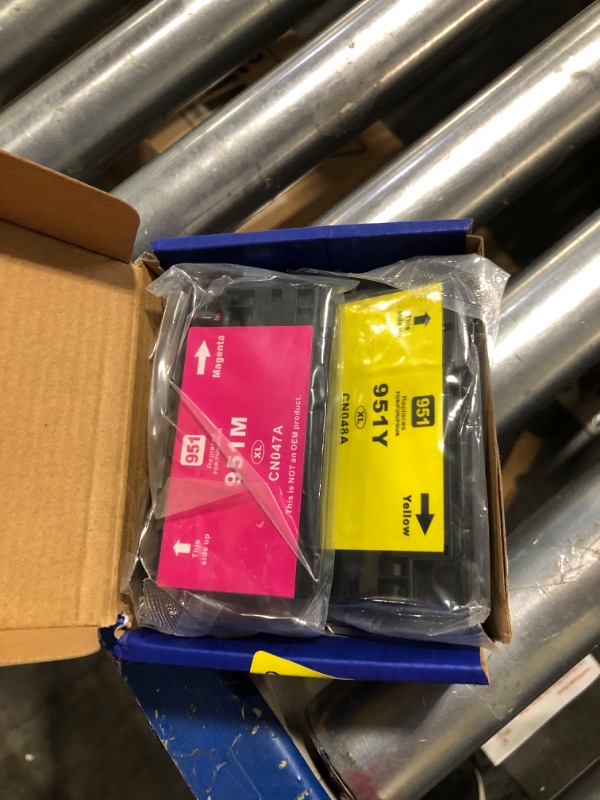 Photo 1 of 950XL 951XL High-Yield Ink Cartridges Combo Pack, Replacement for HP 950 951 XL 950XL 951XL Ink Cartridges, Larger Capacity, Works with OfficeJet Pro 8600 8610 8620 8625 Printer (4 Pack, 1BK/1C/1M/1Y) ZIP-US-H950-4P-A
