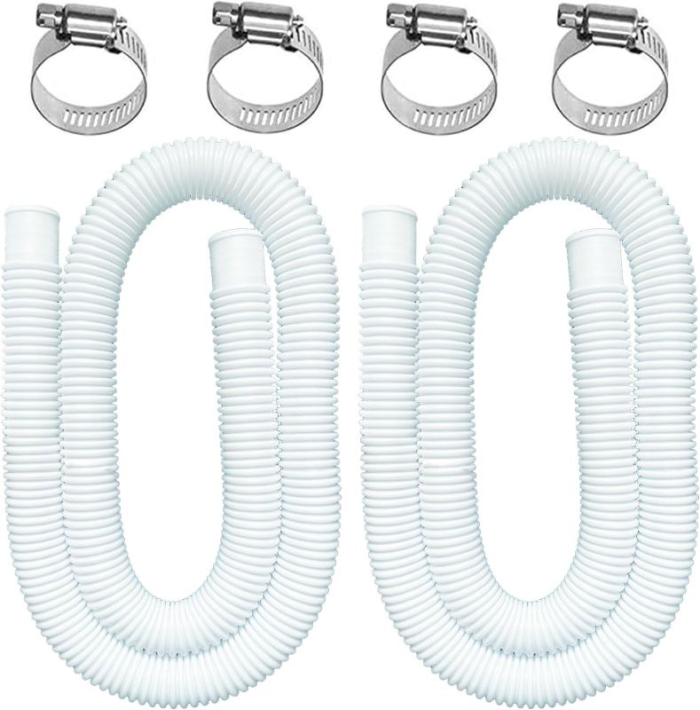Photo 1 of 1.5 Inches Pool Hoses for Above Ground Pools, 2 Pack 1.5" Diameter Pool Pump Replacement Hose 59" Long Filter Pump Hose Compatible with Intex 28337EH & Other 1.5 Inches Pool Hose Pump (2)
