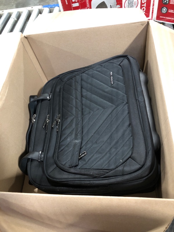Photo 1 of VANKEAN Rolling Laptop Bag Women with Wheels, 15.6 Inch Rolling Briefcase for Women, Water Repellent Overnight Rolling Computer Bag with RFID Pockets for Travel Business Work, Black
