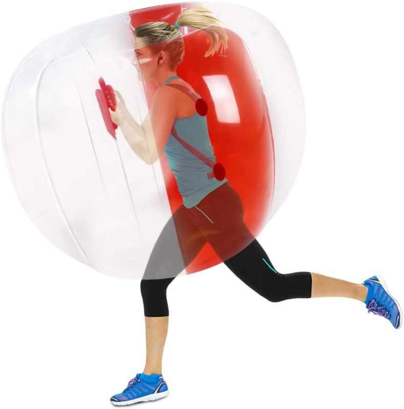 Photo 1 of 1 PC Sumo Ball for Adult, Inflatable Body Bubble Ball Sumo Bumper Bopper Toys, Heavy Duty PVC Vinyl Kids Adults Physical Outdoor Active Play (RED)