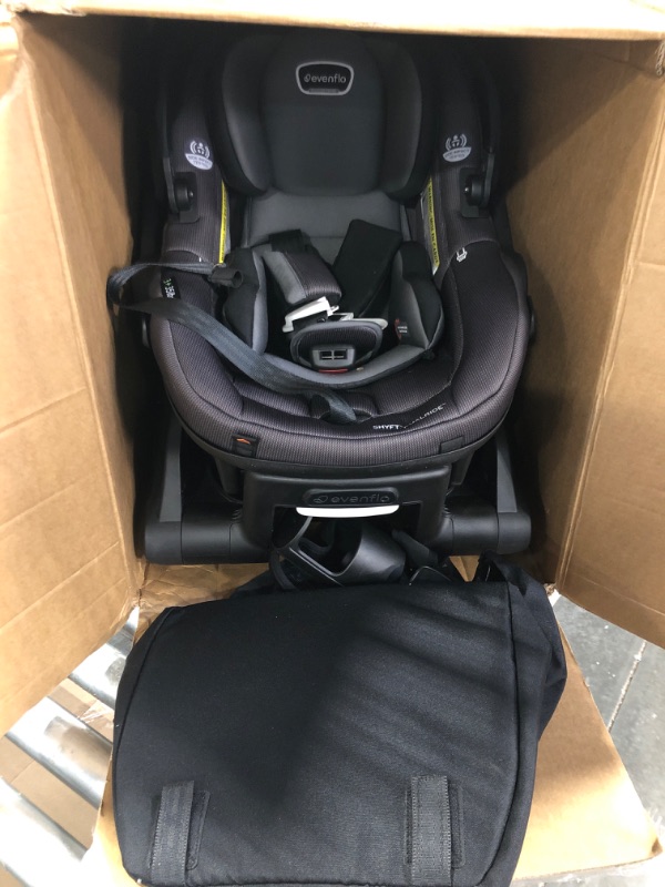 Photo 2 of EVENFLO Shyft DualRide with Carryall Storage Infant Car Seat and Stroller Combo (Boone Gray)