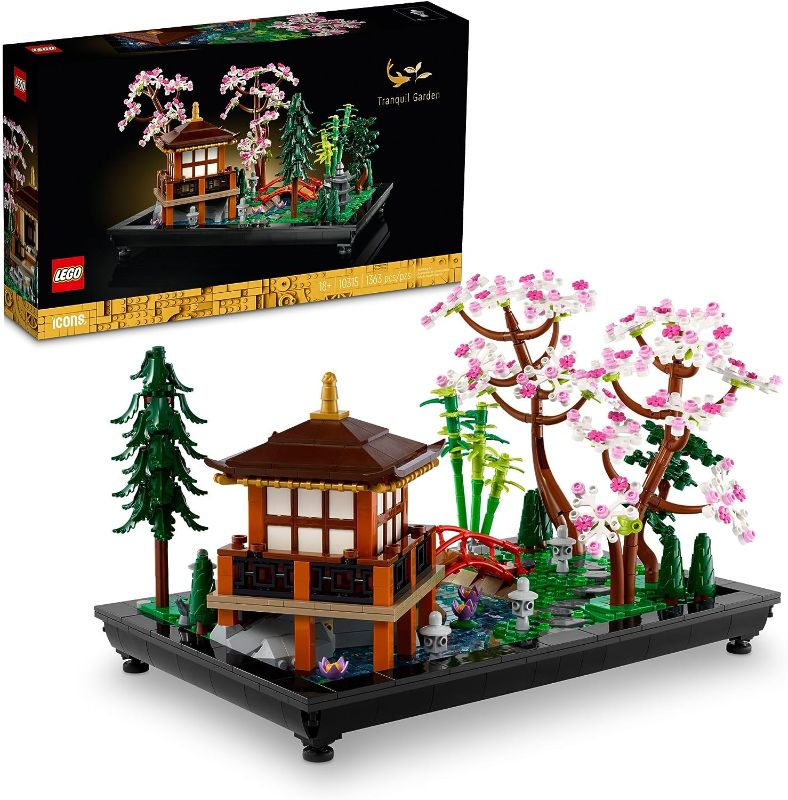 Photo 1 of "New" LEGO Icons Tranquil Garden Creative Building Set, A Gift Idea for Adult Fans of Japanese Zen Gardens and Meditation, Build and Display Set for Office or Home Décor, Mother's Day Decorations, 10315