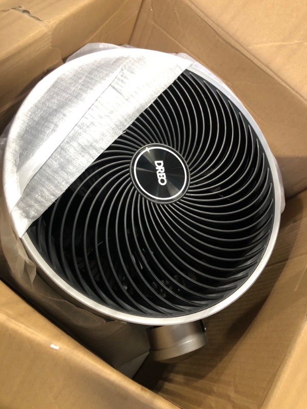 Photo 4 of *** DAMAGED*****Dreo Smart Fans for Home Bedroom, 11 Inch, 25dB Quiet DC Room Fan with Remote, 120°+90° Oscillating Fan, 6 Modes, 9 Speeds, 12H Timer, Large Air Circulator Works with Alexa/Google/WiFi/Voice Control Silver