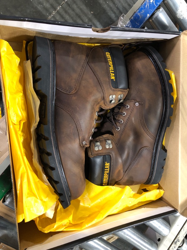 Photo 2 of Cat Footwear Men's Second Shift Steel Toe Work Boot 14 Dark Brown