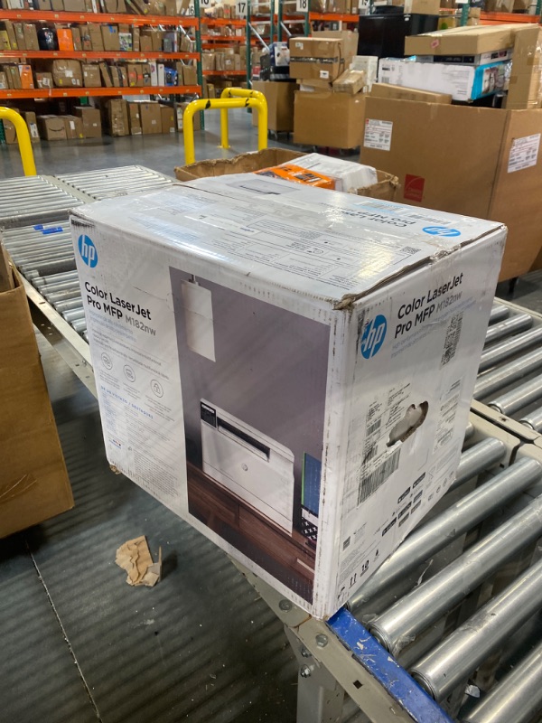 Photo 2 of **** SELLING FOR PARTS****HP Color LaserJet Pro M182nw Wireless All-in-One Laser Printer, Remote Mobile Print, Scan & Copy, Works with Alexa (7KW55A), White