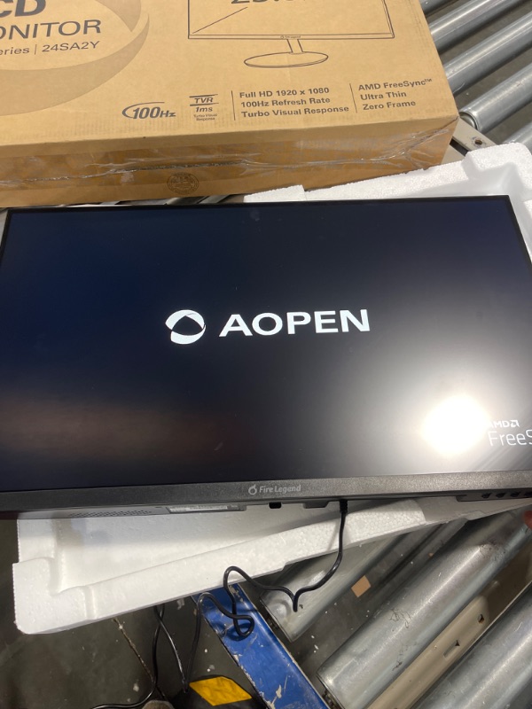 Photo 2 of AOPEN 24SA2Y Hbi 23.8" Full HD (1920 x 1080) Zero-Frame Gaming Office Monitor | AMD FreeSync Technology | Ultra-Thin Stylish Design | 100Hz | 1ms-TVR | Low Blue Light | Tilt | HDMI & VGA Ports,Black 23.8-inch