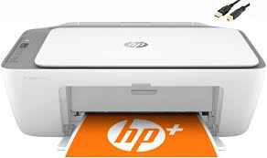 Photo 1 of HP DeskJet 2755e Wireless Color All-in-One Printer with bonus 6 months Instant Ink (26K67A), white