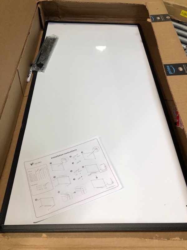 Photo 3 of VIZ-PRO Magnetic Dry Erase Board, 60 X 48 Inches, Silver Aluminium Frame