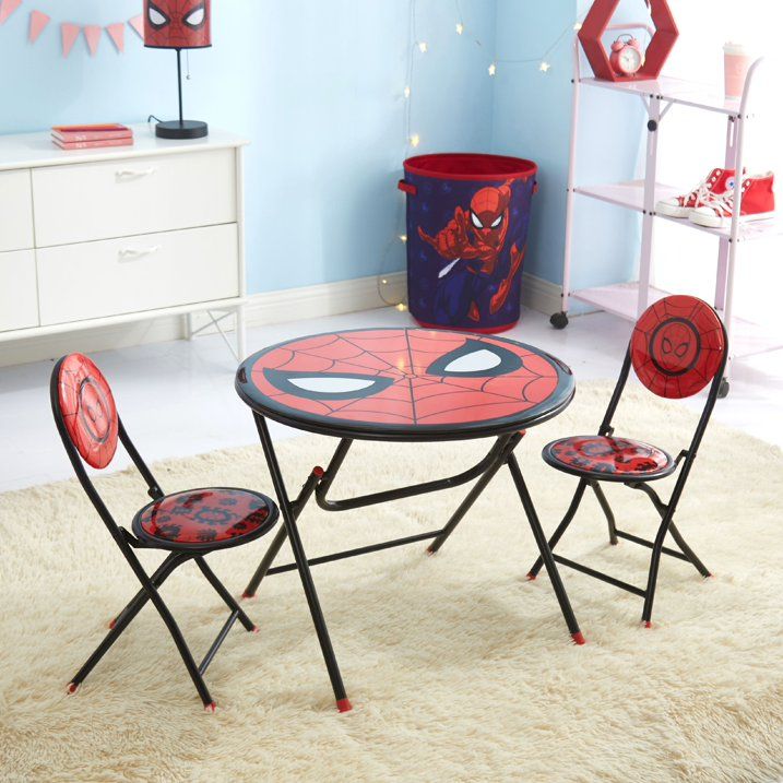Photo 1 of ***FOR PARTS ONLY*** 

Marvel Spiderman Printed 3 Piece Round Table and Chair Set
