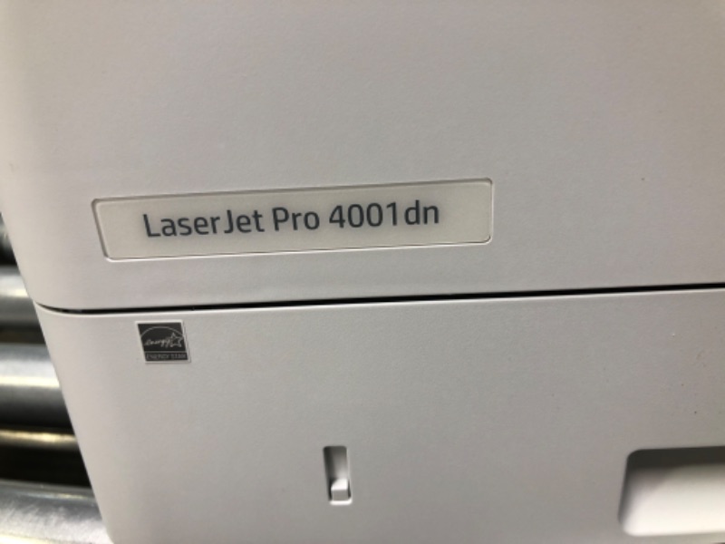 Photo 4 of HP LaserJet Pro 4001dn Printer, Print, Fast speeds, Easy setup, Mobile printing, Advanced security, Best for small teams, Ethernet/USB only