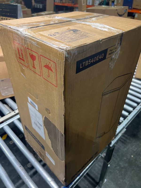 Photo 1 of SONGMICS Kitchen Trash Can, 10.5 Gallon Garbage Can, Large Step Trash Bin with Lid, Stainless Steel, Soft Close, 15 Trash Bags Included, Silver ULTB540E40 Silver 10.5 Gal