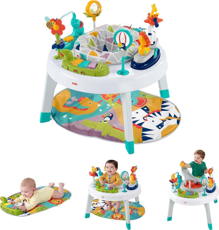 Photo 1 of Fisher-Price Baby to Toddler Toy 3-in-1 Sit-to-Stand Activity Center with Playmat plus Music Lights and Spiral Ramp
