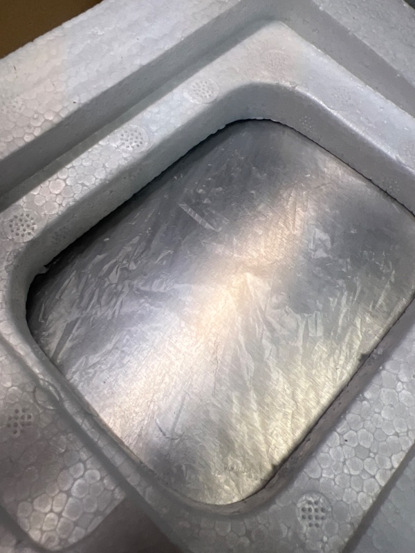 Photo 1 of 13 Gallon Glide Oval Stainless Steel Sensor Trash Can with Wheels
