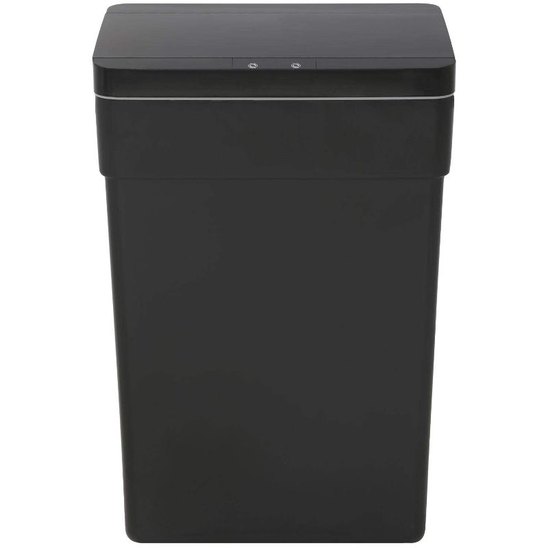 Photo 1 of 13 Gallon Black Plastic Trash Can, Touch Free, Infrared Sensor, Easy To Clean
