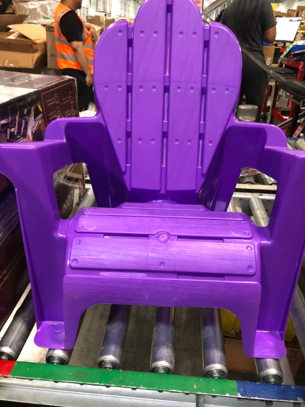 Photo 1 of American Plastic Toys Kids’ Adirondack (2-Pack, Purple), Stackable, Outdoor, Beach, Lawn, Indoor, Lightweight, Portable, Wide Armrests, Comfortable Lounge Chairs for Children