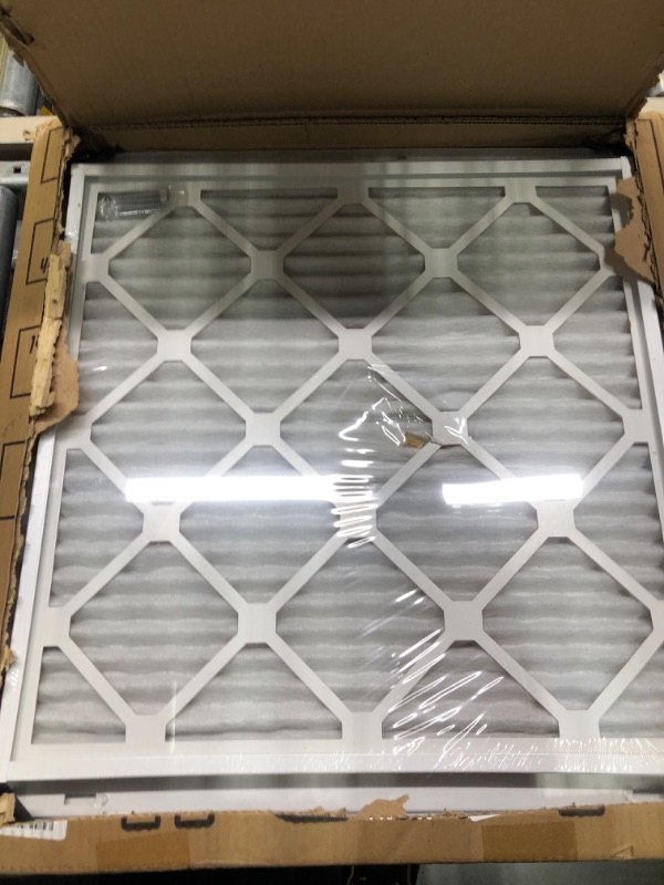 Photo 3 of 20"W x 20"H [Duct Opening Measurements] Steel Return Air Filter Grille [Removable Door] for 1-inch Filters | Vent Cover Grill, White | Outer Dimensions: 22 5/8"W X 22 5/8"H for 20x20 Duct Opening Duct Opening style: 20 Inchx20 Inch