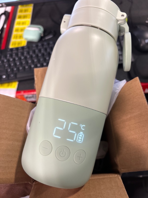 Photo 2 of BOLOLO Portable Milk Warmer with Super Fast Charging and Cordless, Instant breastmilk, Formula or Water Warmer with 10 Ounces Big Capacity, Baby Flask for Vehicle,car,Airplane Journey