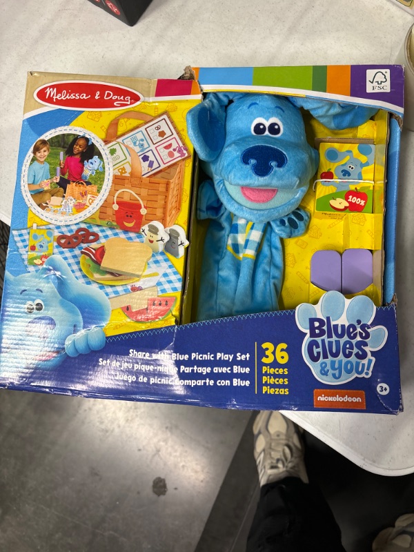 Photo 1 of Melissa & Doug Blue’s Clues & You! Share with Blue Picnic Play Set with Hand Puppet - FSC-Certified Materials