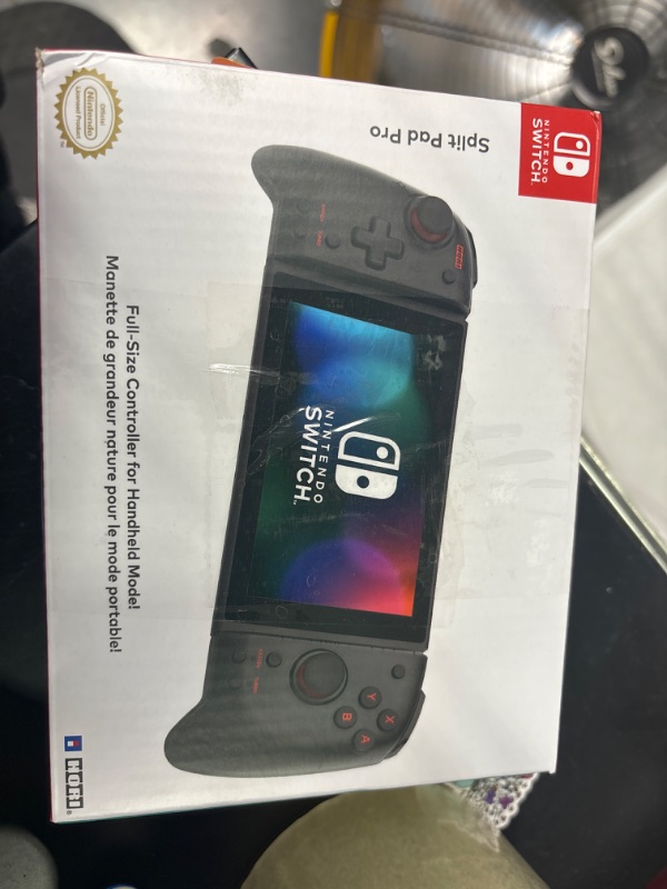 Photo 3 of Hori Nintendo Switch Split Pad Pro (Black) Ergonomic Controller for Handheld Mode - Officially Licensed By Nintendo Translucent Black