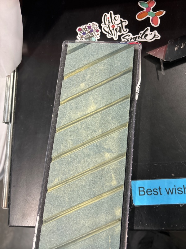 Photo 2 of Norton 69936687444 Flattening Stone With Diagonal Grooves For Waterstones, Coarse Grit Silicon Carbide Abrasive, Superbly Flat With Hard Bond, Plastic Case, 9" x 3" x 3/4"