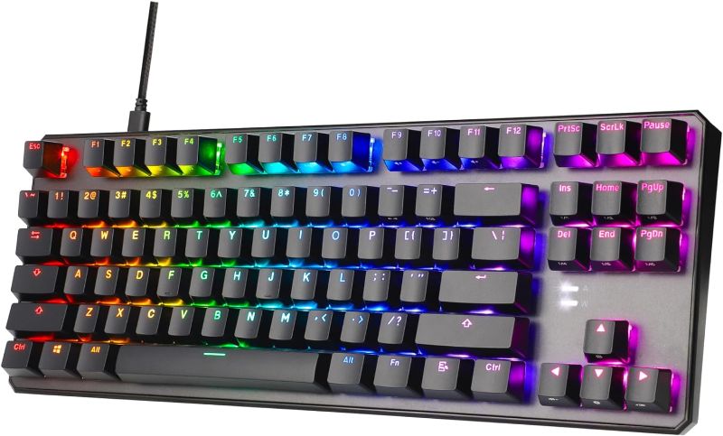 Photo 1 of TECWARE Phantom+ 87 Key Mechanical Keyboard, RGB led, Wraith Pink Switch