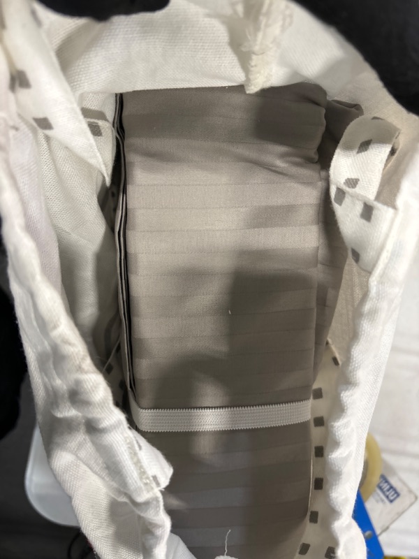 Photo 1 of Threadmill 100% Cotton Sheets for Queen Size Bed - 600 Thread Count Queen Bed Sheets Set with 16” Deep Pocket - Damask Stripe Sateen Weave 4-Piece Bedding Set with Cooling Effect, Moonrock Olive Moonrock Olive Damask Queen