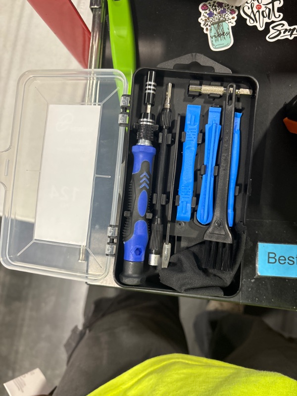 Photo 1 of STREBITO Precision Magnetic Screwdriver Set 124-Piece Electronics Tool Kit with 101 Bits, for Computer, Laptop, Cell Phone, PC, MacBook, iPhone, Nintendo Switch, PS4, PS5, Xbox Repair 124 Pieces Blue