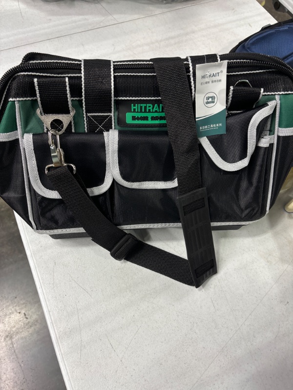 Photo 1 of 12 Inch Tool Bag,Mini Tool Bag for Men & Women with Soft Bottom,Portable Wide Mouth Tools Bag Organizer with 16
