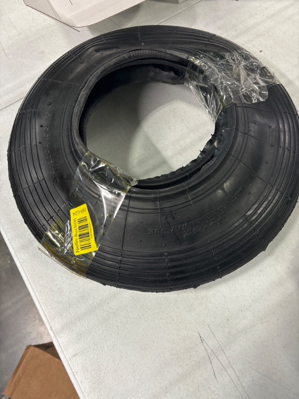 Photo 2 of (2-Set) AR-PRO 4.80/4.00-8" Tire and Inner Tube Set - Universal Replacement Tires and Inner Tubes with 15.5" Outer Tire Diameter and 4.80" Tire Width - Fits on Dollies, Trolleys, Wagons, and More