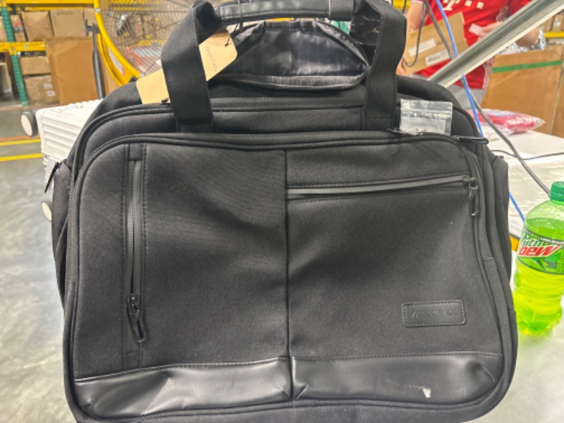 Photo 1 of ***ROLLING HANDLE NOT FUNCTIONAL*** 
VANKEAN 17.3 Inch Rolling Laptop Bag Women Men with RFID Pockets, Stylish Carry on Briefcase Laptop Case Waterproof Overnight Rolling Bags, Laptop Bags for Travel/Work/School/Business, Black