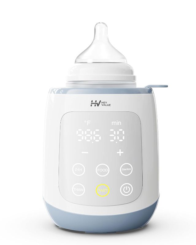 Photo 1 of Bottle Warmer, 10-in-1 Fast Baby Bottle Warmer for Breastmilk or Formula with Timer, IMD LED Display, Accurate Temperature Control, Automatic Shut-Off, BPA-Free, Bottle Warmers for All Bottles (Blue)