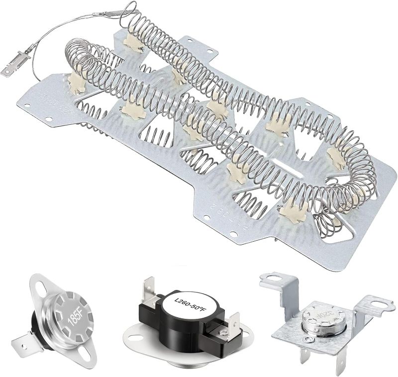 Photo 1 of DC47-00019A Dryer Heating Element Kit by LFORBB-  dryer parts DC96-00887A&DC47-00016A&DC47-00018A Thermostat Replacement for SAMSUNG DVE50M7450W/A3,DV40J3000EW/A2,DV42H5200EP/A3
