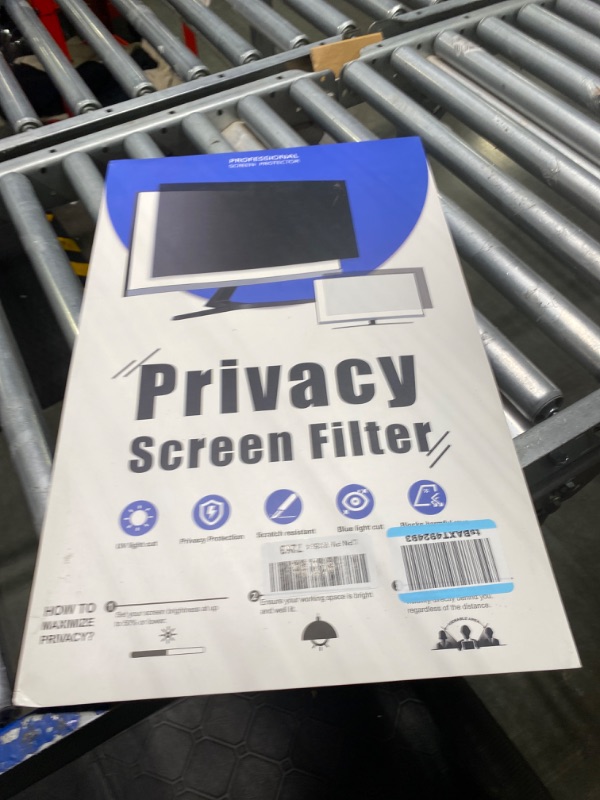 Photo 1 of Peslv [2-PACK] 22 Inch 16:10 Computer Privacy Screen for Widescreen Monitor, 22inch Removable Anti Blue Light Glare Eye Protection Shield, Black Desktop Blackout Anti Spy Privacy Filter Security Protector Black Privacy for Monitor 2 Pack for 22 Inch 16:10