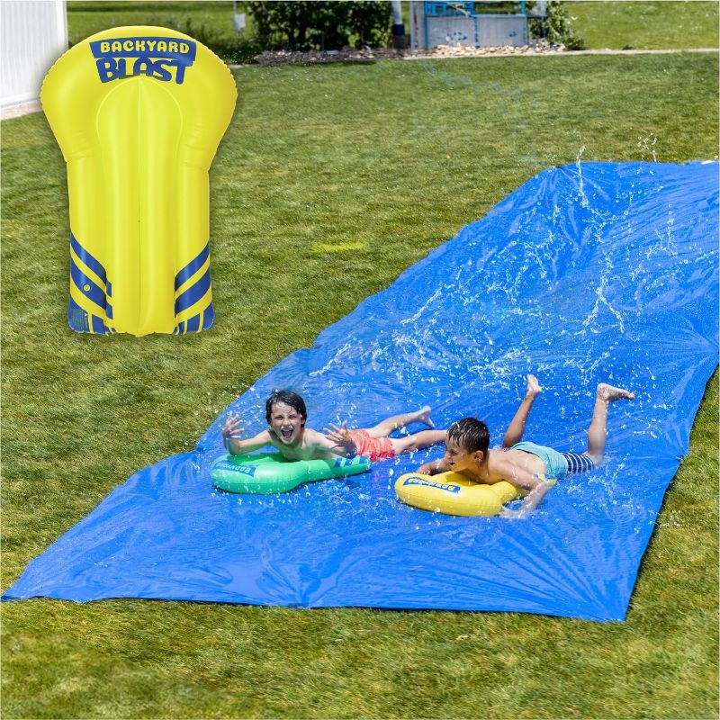 Photo 1 of 
BACKYARD BLAST Giant Water Slide for Adults and Kids - Heavy Duty Large Slip for Kids Backyard Outdoor Water Play Slide Includes Inflatable Riders -