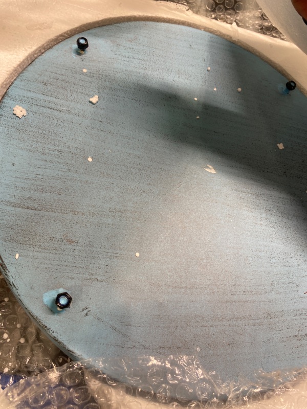 Photo 1 of Mosaic Patio Table and Plant Stand, Outdoor Side Table for Patio with 14" Ceramic Tile Top, Weather Resistant Metal Round End Table Accent Table for Yard Porch Balcony Garden Bedside, Blossom