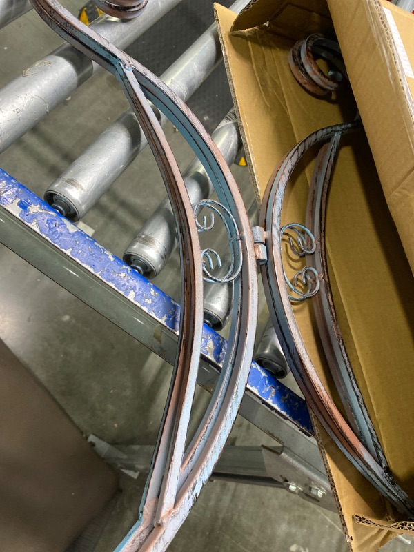 Photo 1 of Mosaic Patio Table and Plant Stand, Outdoor Side Table for Patio with 14" Ceramic Tile Top, Weather Resistant Metal Round End Table Accent Table for Yard Porch Balcony Garden Bedside, Blossom