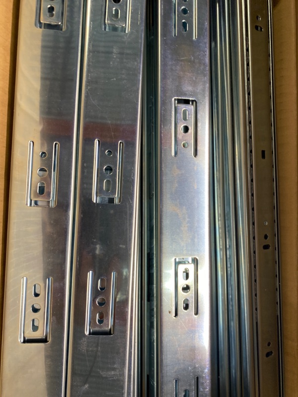 Photo 1 of 10 Pack Promark 3-Section 100 LB Capacity Full Extension Ball Bearing Side Mount Drawer Slides (22 Inches) 22 Inches-10 Pack