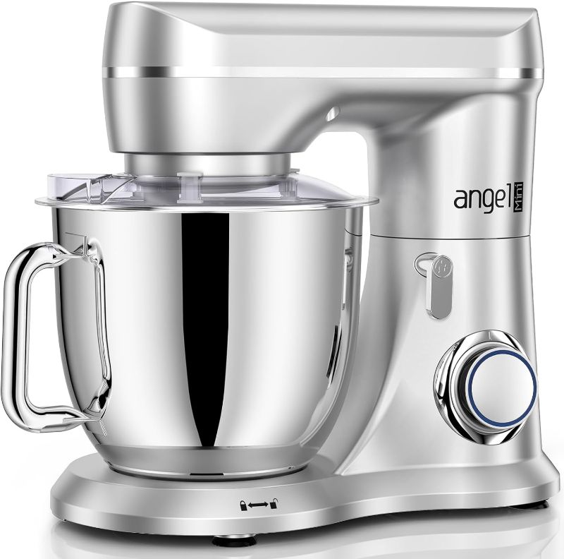 Photo 1 of **USED** Mini Angel Stand Mixer,10-Speed 5QT Kitchen Electric Mixer,Tilt-Head Food Mixer with Dough Hook, Wire Whisk, Stainless Steel Bowl (Silver)