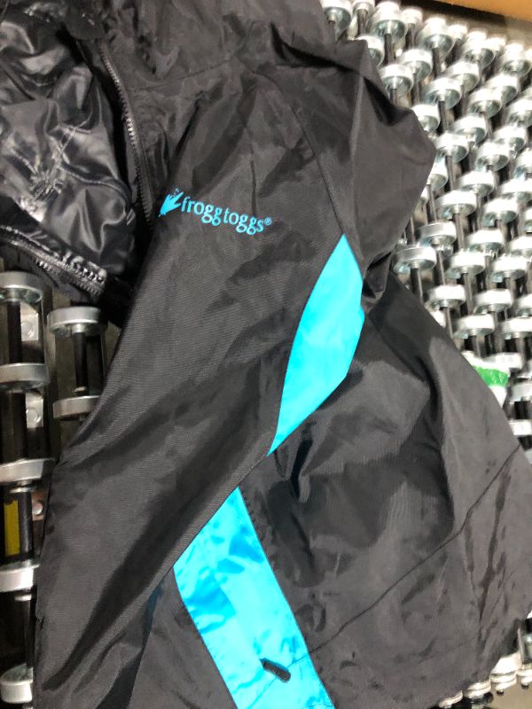 Photo 4 of FROGG TOGGS Women's Stormwatch Waterproof Rain Jacket Black/Turquoise Medium ***USED***ZIPPER IS DAMAGED*** 